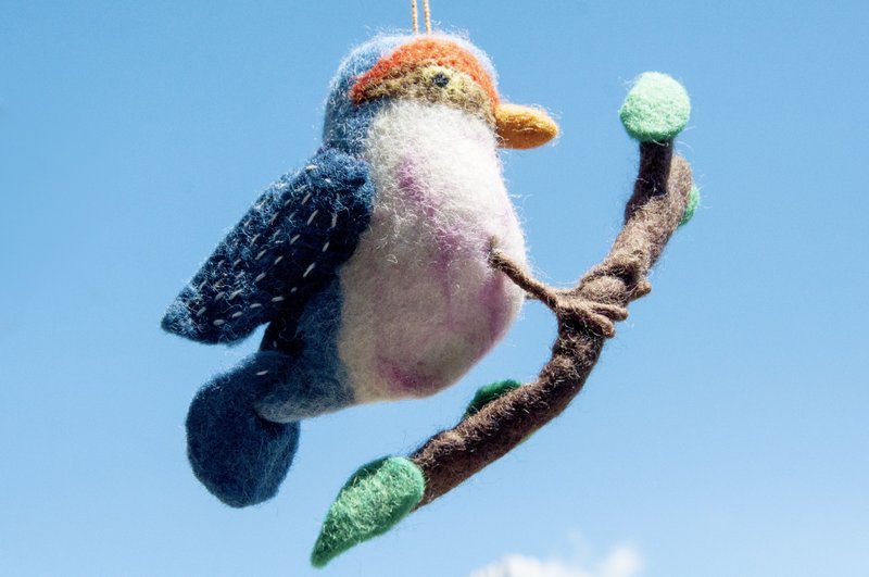 婴儿房吊饰 羊毛毡挂饰/羊毛毡吊饰/羊毛毡装饰/婴儿床吊饰/童房挂饰 圣诞礼物 情人节礼物 交换礼物 生日礼物-刺绣鸟 - 摆饰 - 羊毛 多色