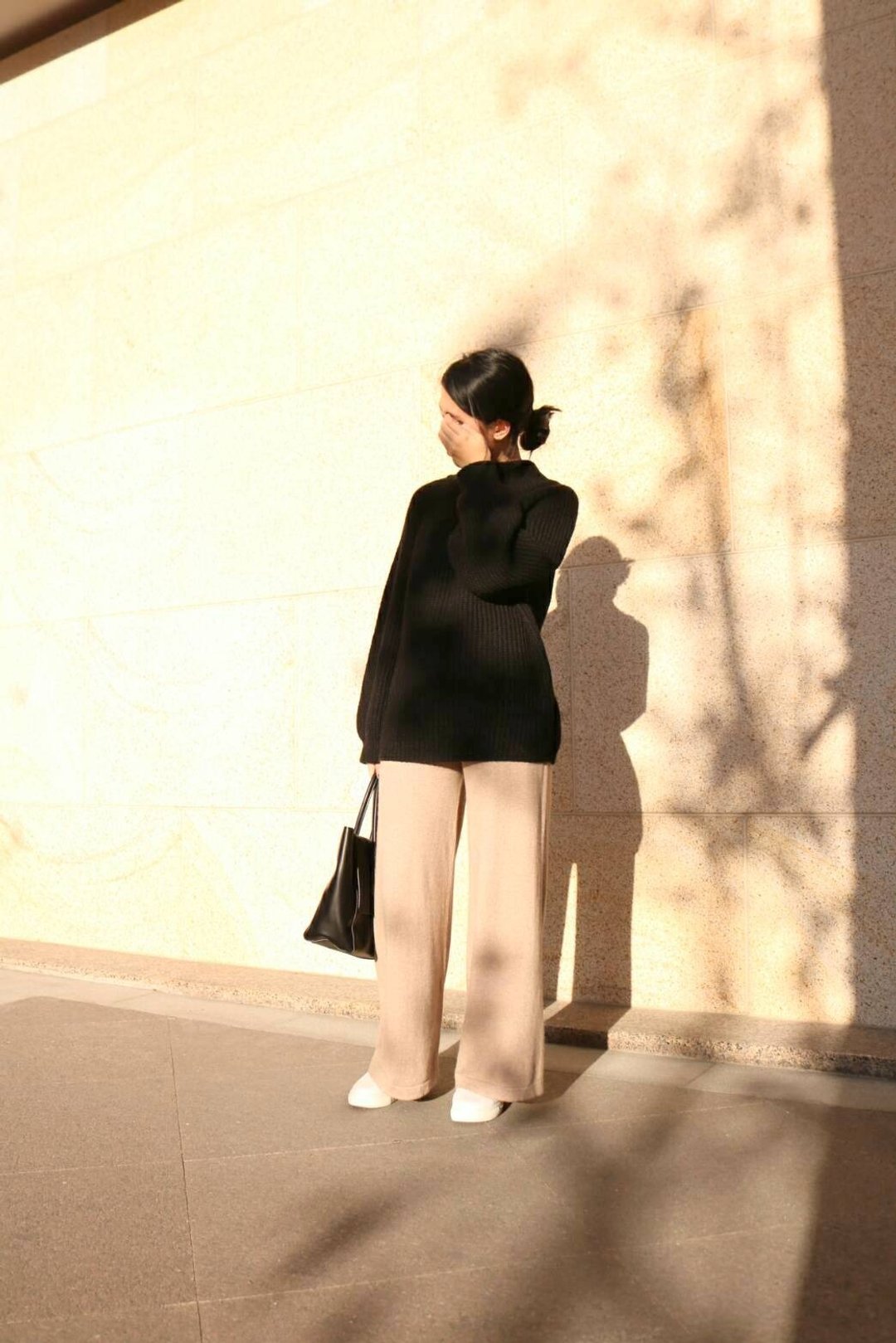 Exodus Culottes 浅驼色喀什米尔羊毛针织宽裤(可订做其他颜色) - 女装长裤 - 羊毛 