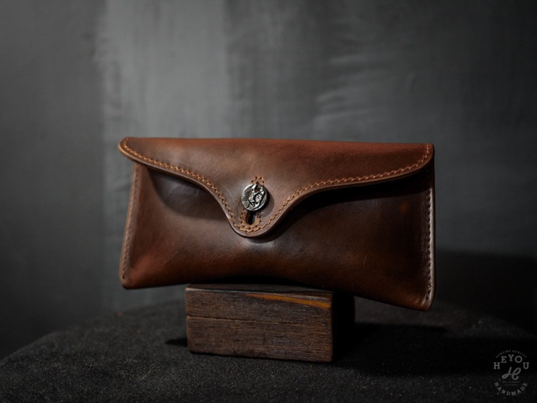 HEYOU Handmade – Glasses Case 皮革眼镜盒 - 其他 - 真皮 咖啡色
