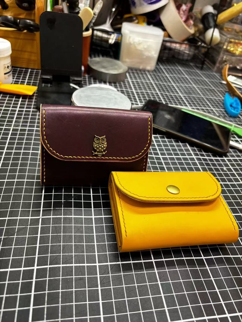 手工皮具缝线卡包 头层牛皮 卡片包 可定制 - 手提包/手提袋 - 真皮 