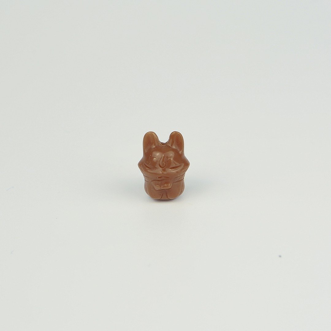 051955一尾铃狐/红棕色/带孔素材/月夜城/阿拉善/晶石/天然/水晶 - 金工/饰品 - 水晶 咖啡色