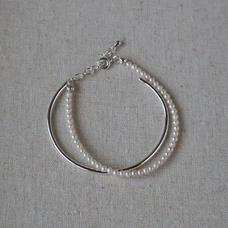 生活中的仪式感 天然淡水珍珠手链 - 手链/手环 - 珍珠 白色