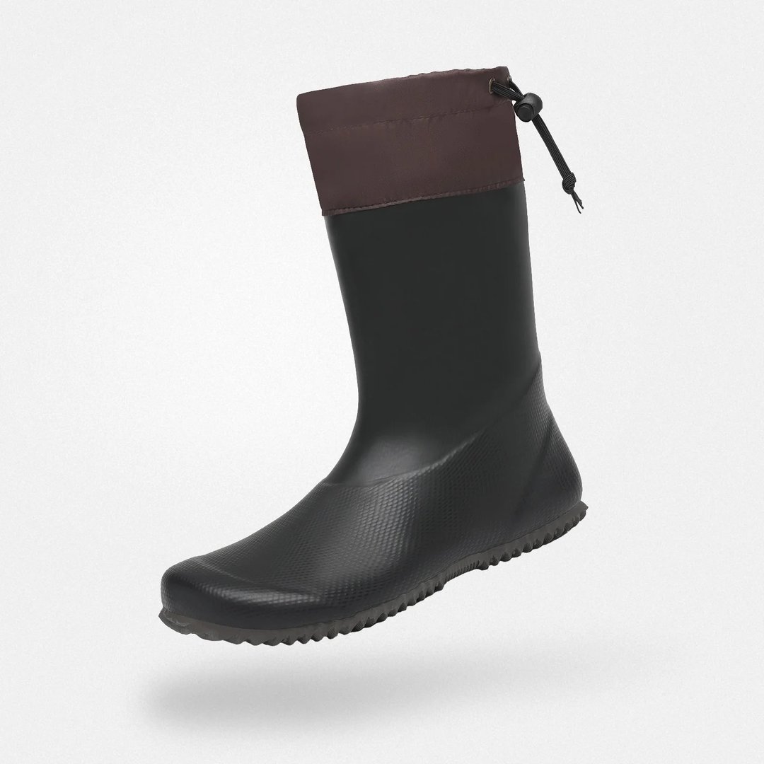 【Saguaro】Brisk I - Barefoot Rain Boots 赤足雨鞋 黑 - 雨鞋/雨靴 - 聚酯纤维 黑色