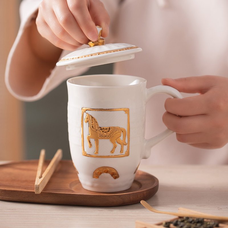 皇家骏马高杯 / 2色 470ml - 茶具/茶杯 - 瓷 白色