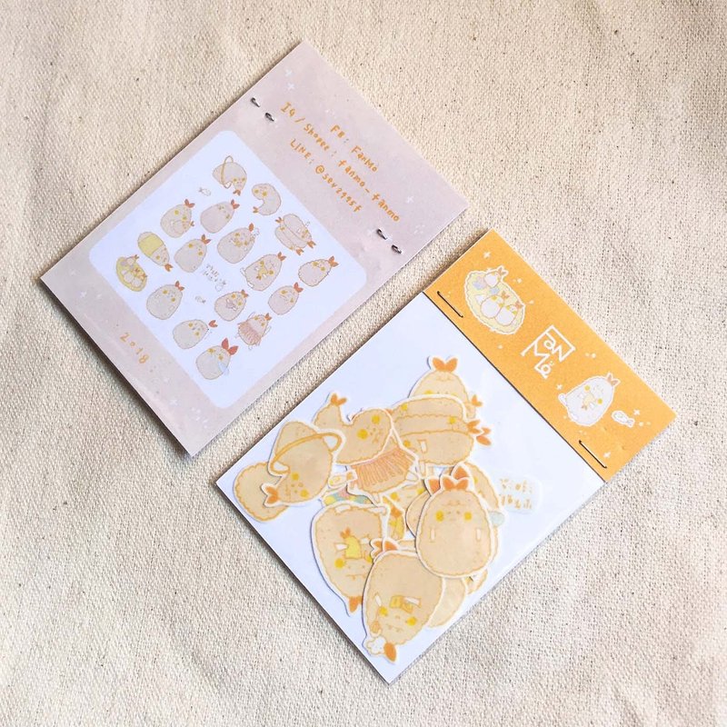 炸虾炸虾 / 贴纸包 - 贴纸 - 纸 橘色