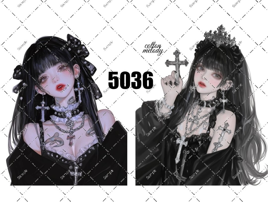 原创贴纸 no.5036 人物贴纸 原创贴纸 原创人物贴纸 装饰贴纸 cotton melody - 贴纸 - 纸 