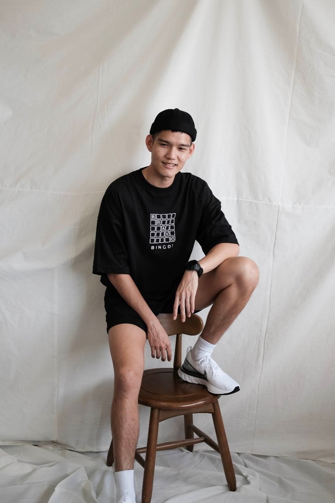 GURETO t-shirt : Bingo (Black) - 男装上衣/T 恤 - 棉．麻 黑色
