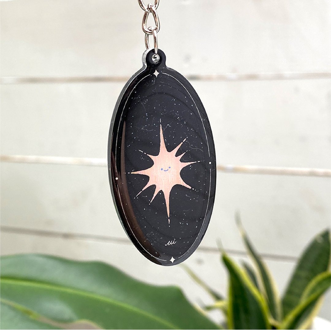 星星滴胶压克力钥匙圈 - 钥匙链/钥匙包 - 塑料 多色