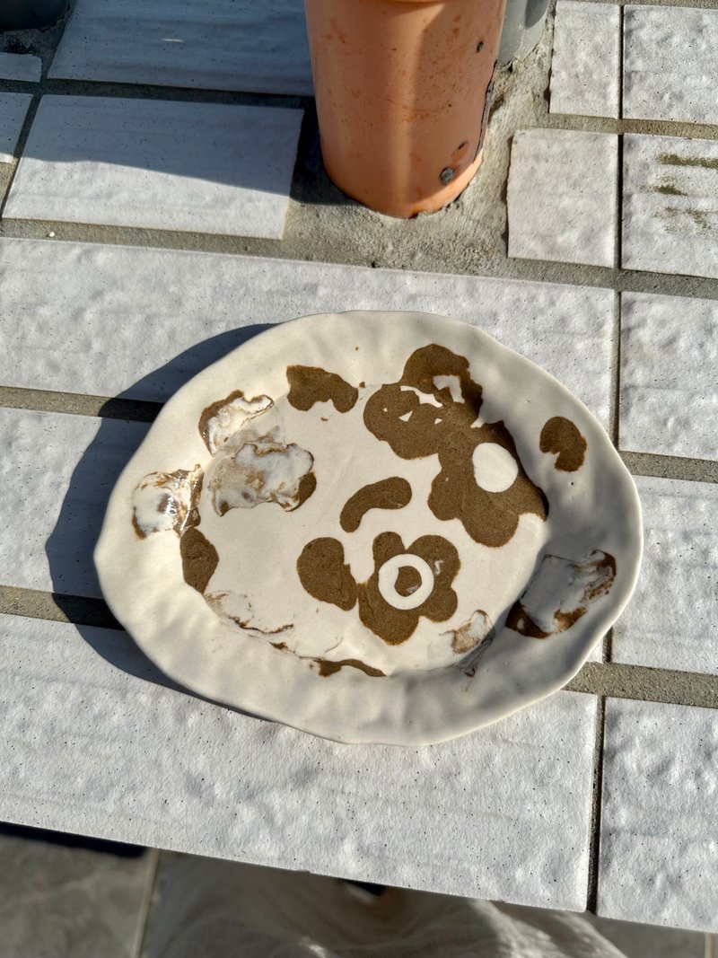 花花浅盘 - 盘子/餐盘/盘架 - 瓷 