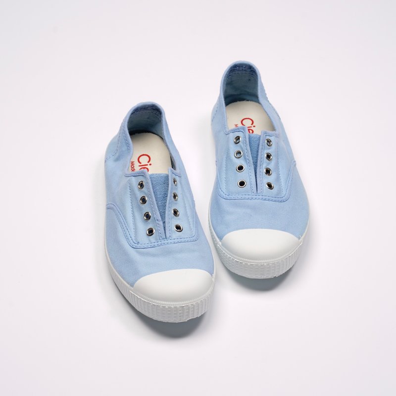 西班牙国民帆布鞋 CIENTA  70997 93 天空蓝 经典布料 大人 - 女款休闲鞋 - 棉．麻 蓝色