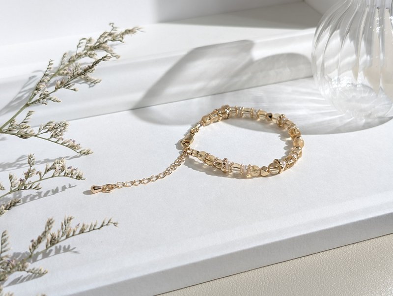 暖阳微光 黄水晶手链 - 手链/手环 - 半宝石 黄色