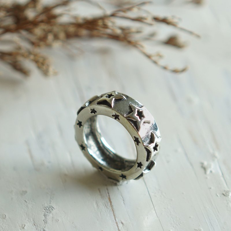 明星戒指男士银925牛仔 - 戒指 - 其他金属 银色