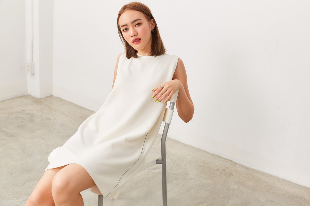 Shift dress Line - 洋装/连衣裙 - 聚酯纤维 