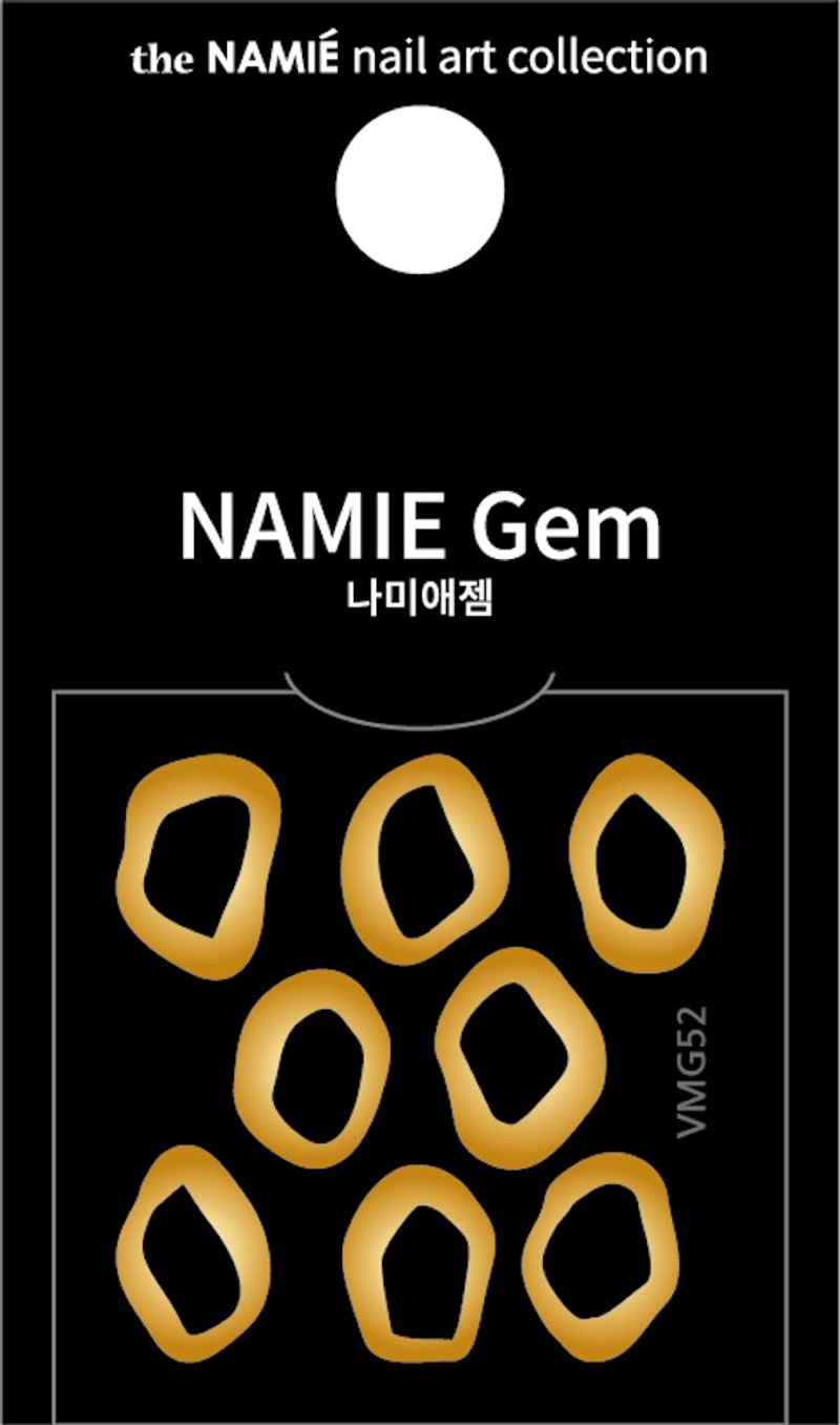 【专业用】NAMIE Gem 美甲装饰艺术贴纸 Volume Metallic 52 - 指甲油/指甲贴 - 纸 金色