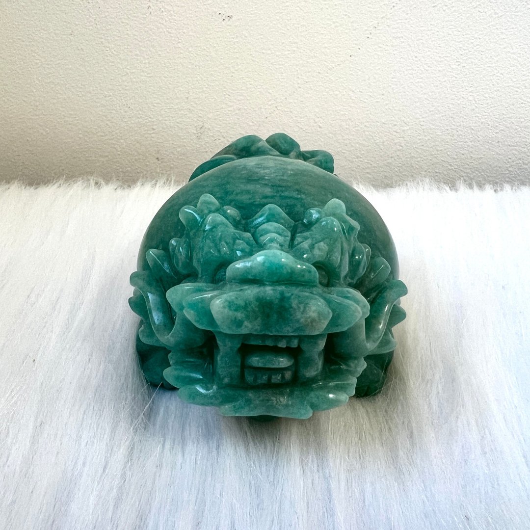 老矿天河石龙龟 | 水晶 | 水晶龙龟 | 水晶摆件 - 摆饰 - 水晶 绿色