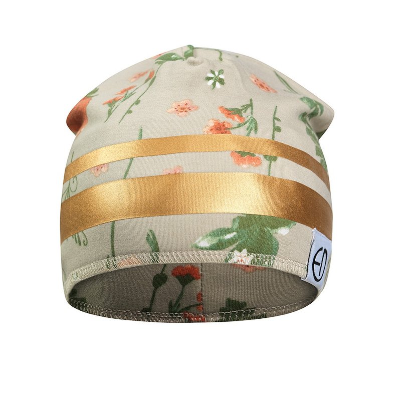 保暖毛帽 Meadow Blossom 浪漫碎花Winter Beanie - 帽子 - 羊毛 粉红色
