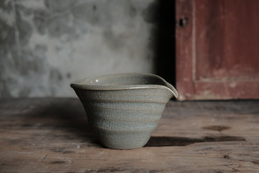 茶海 l 玻璃弹珠釉 变形小奶壶 - 茶具/茶杯 - 陶 绿色
