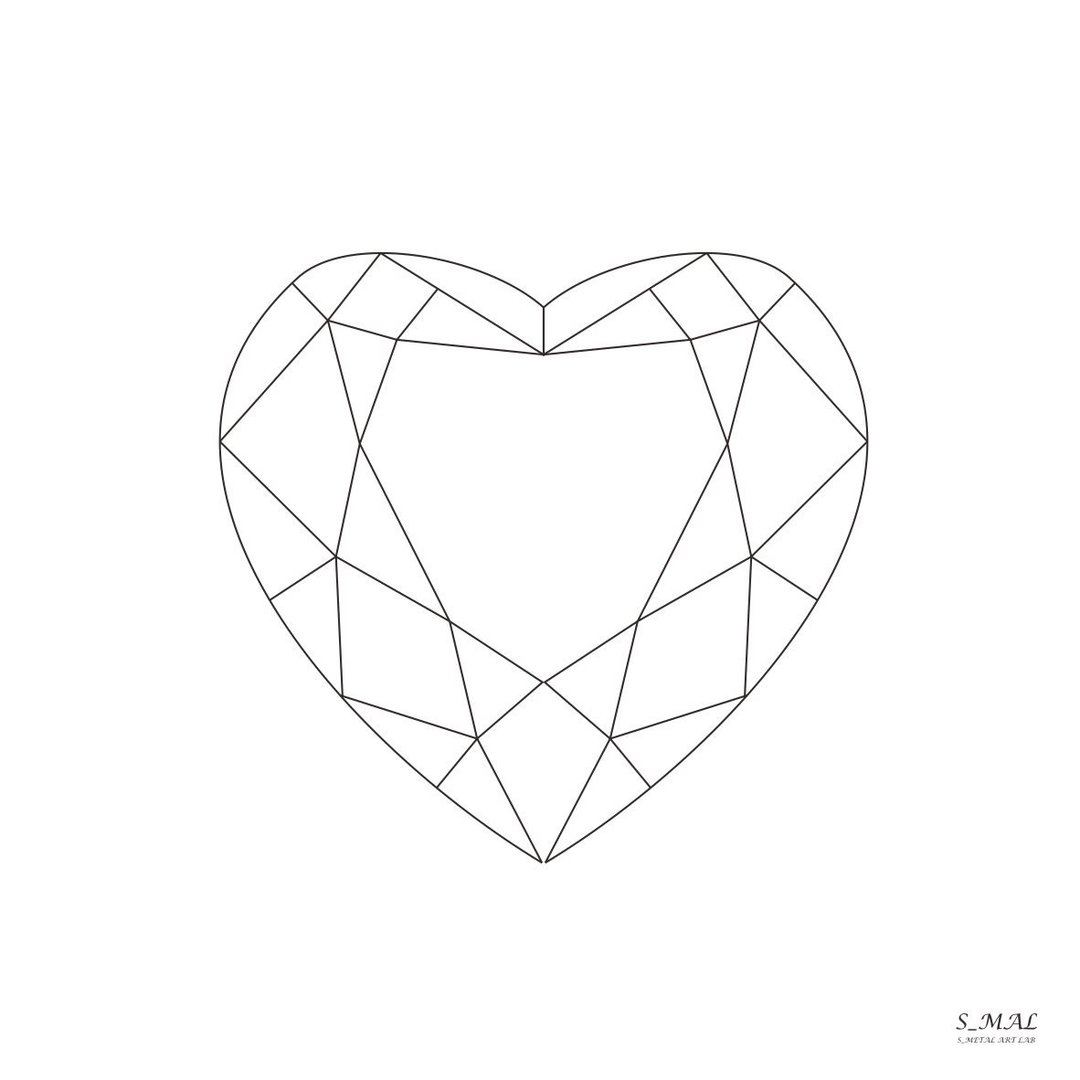 银黏土锆石-爱心-3mm - 金工/饰品 - 宝石 多色