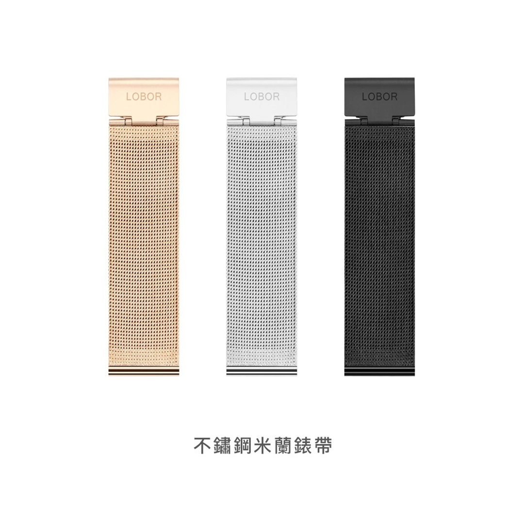 【3色可选】LOBOR 不锈钢造网带 快拆表带功能 - 表带 - 不锈钢 银色