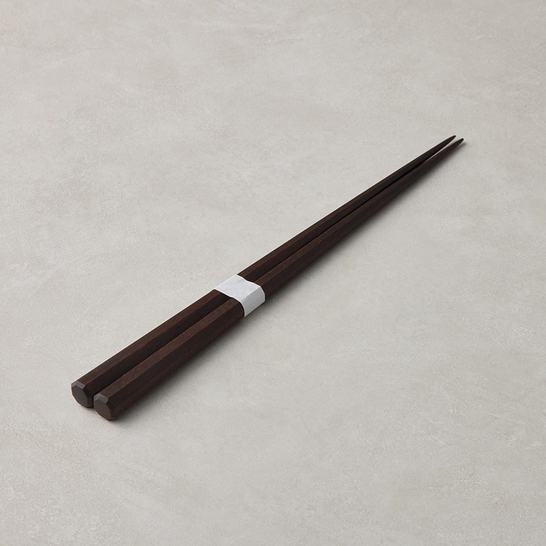日本川上 - 总八角黑檀木筷 (23.5cm) - 筷子/筷架 - 木头 咖啡色