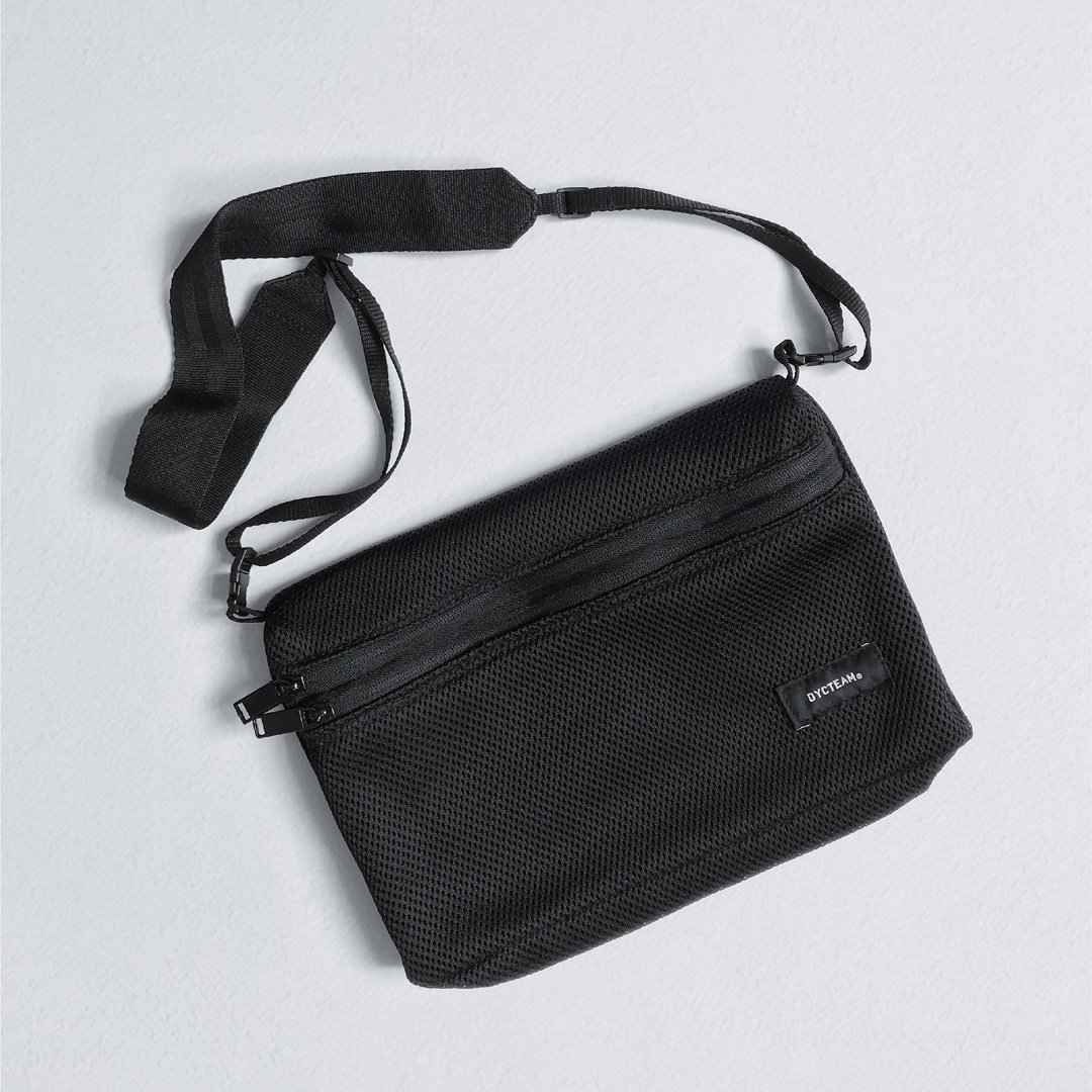 DYCTEAM - Mesh Bag - 侧背包/斜挎包 - 棉 黑色