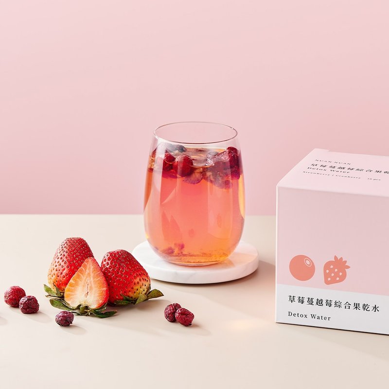 天然无加糖【草莓蔓越莓综合果干水 10入】果干水 低热量 - 茶 - 新鲜食材 
