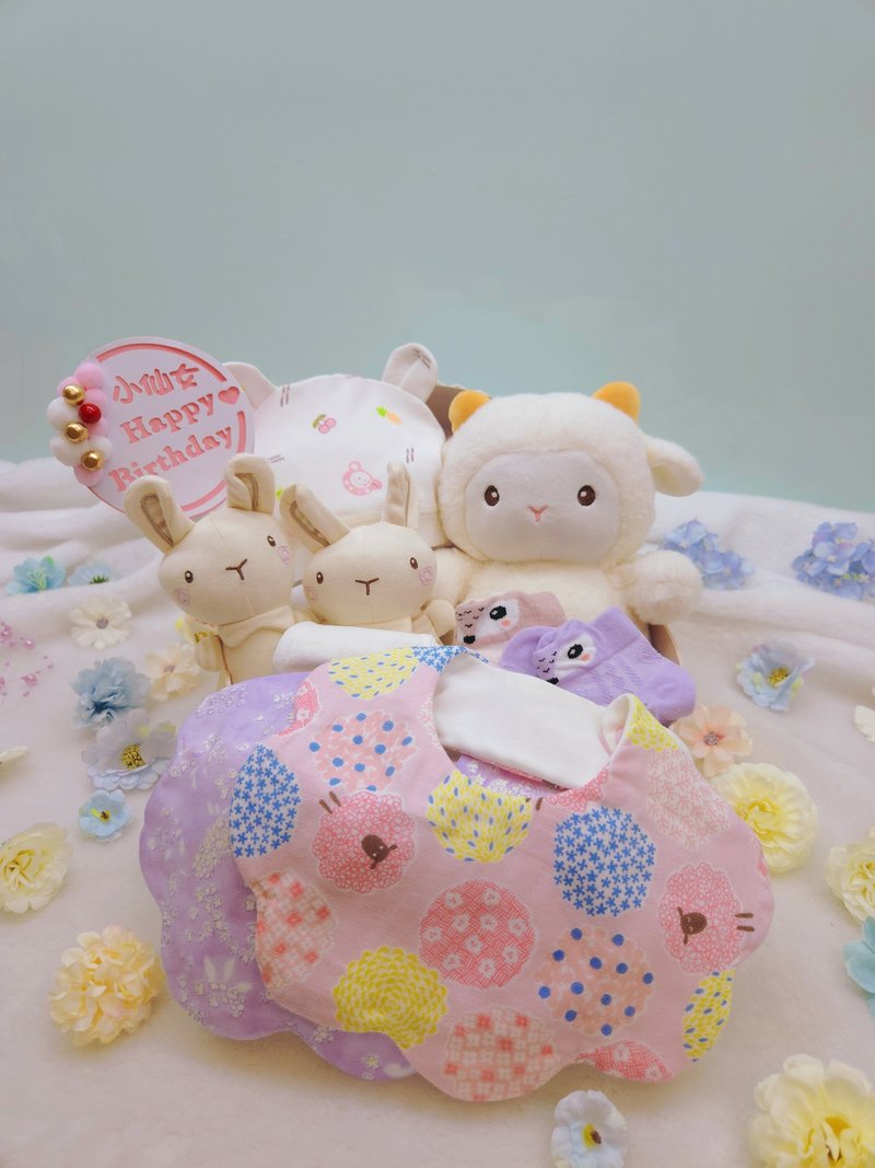 摇篮满月礼/弥月礼盒/生日/新生儿/送礼/口水巾 - 围嘴/口水巾 - 棉．麻 多色