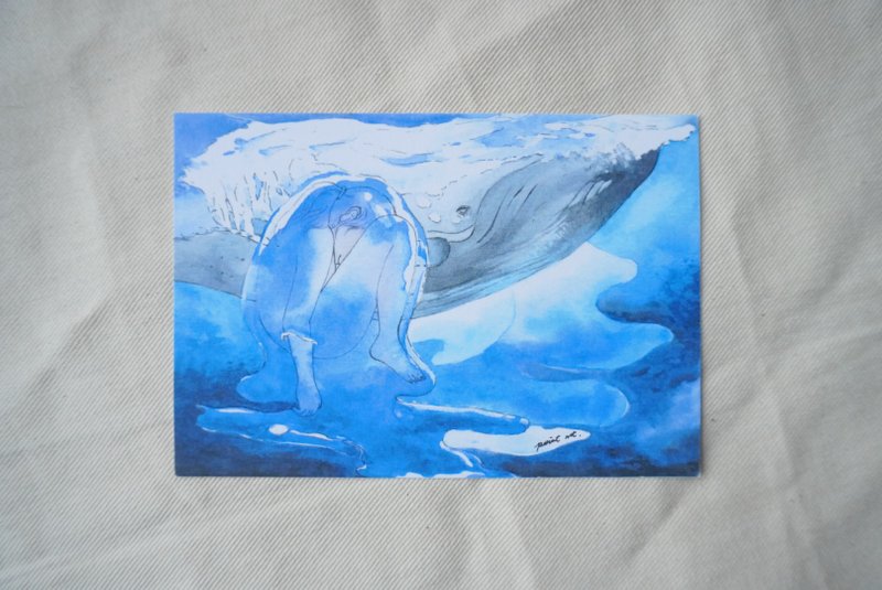 享受一个人-明信片 - 卡片/明信片 - 纸 蓝色