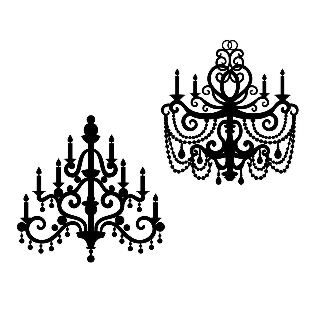 Chandelier svg, chandelier template, chandelier pdf, chandelier png, Cricut, SVG - 图文模板设计 - 其他材质 