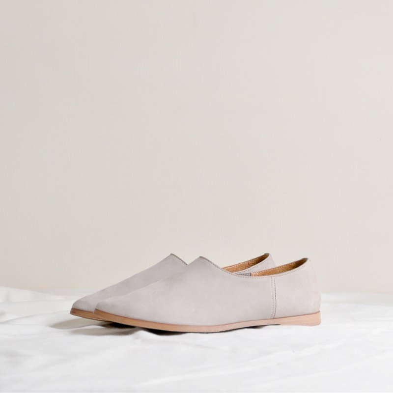 精灵鞋 N06浅灰 - 女款休闲鞋 - 真皮 灰色