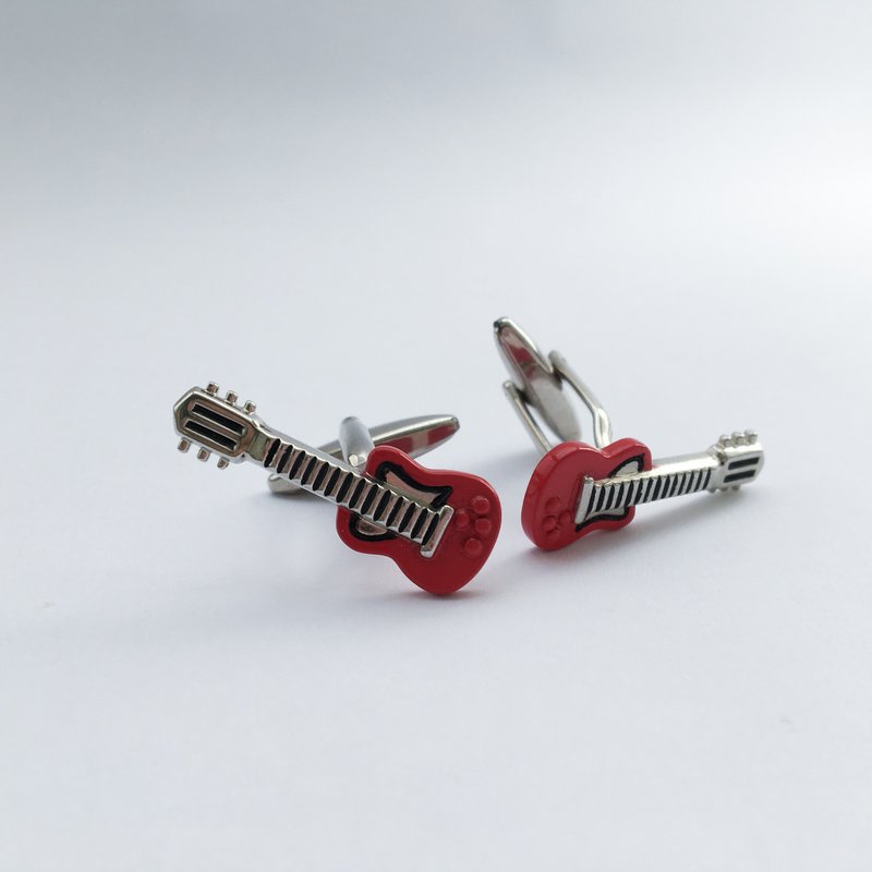 结他 袖扣 Guitar Cufflink - 袖扣 - 其他金属 