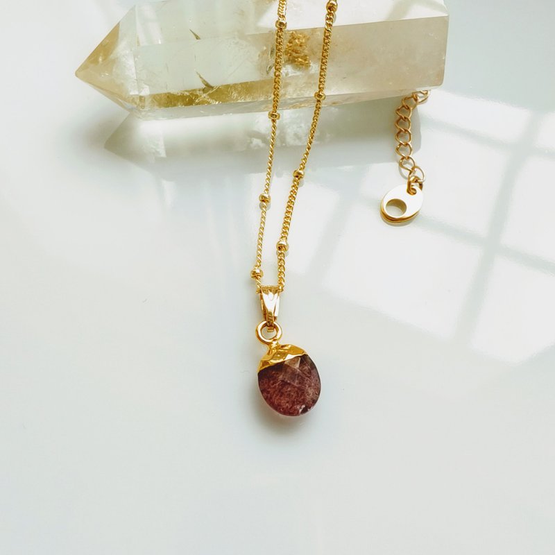 【新品】C.Lady 晶女子//轻珠宝项链系列－草莓晶水晶项链 - 项链 - 水晶 粉红色