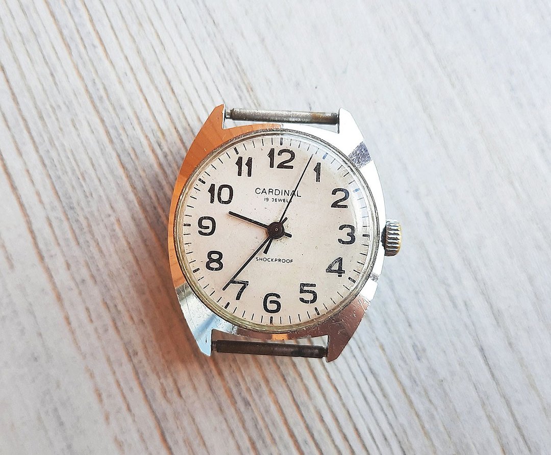 CARDINAL 19 jewels Raketa mens watch wind up - Mechanical Soviet wrist watch - 男表/中性表 - 不锈钢 