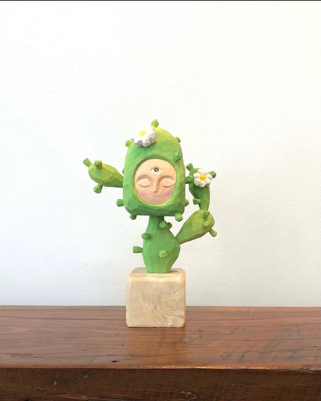 The three eyes cactus - 摆饰 - 木头 