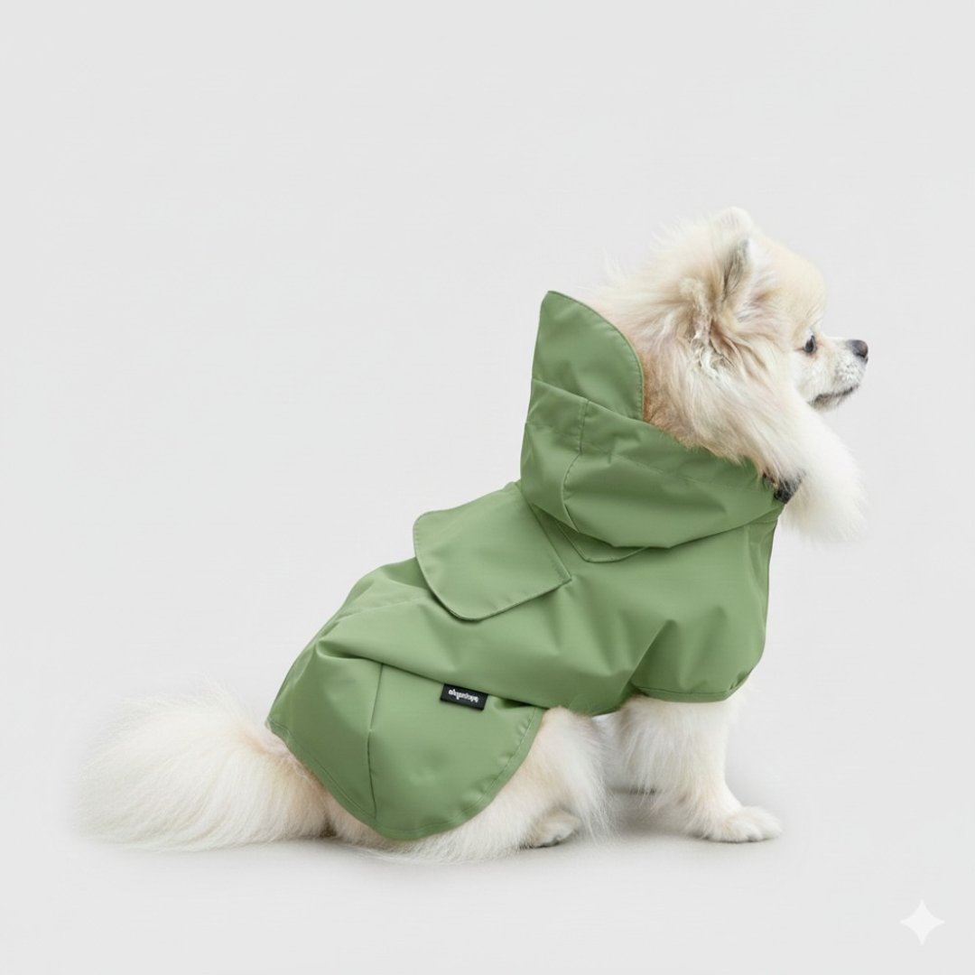 韩国 ppuya 都会犬 绚彩机能雨衣-鼠尾草绿 - 衣/帽 - 其他材质 绿色