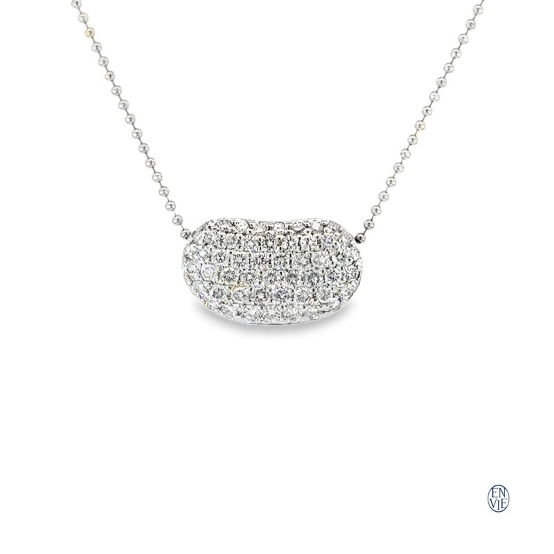 顶级铂金 天然钻石坠链 Platinum Diamond Necklace - 项链 - 贵金属 