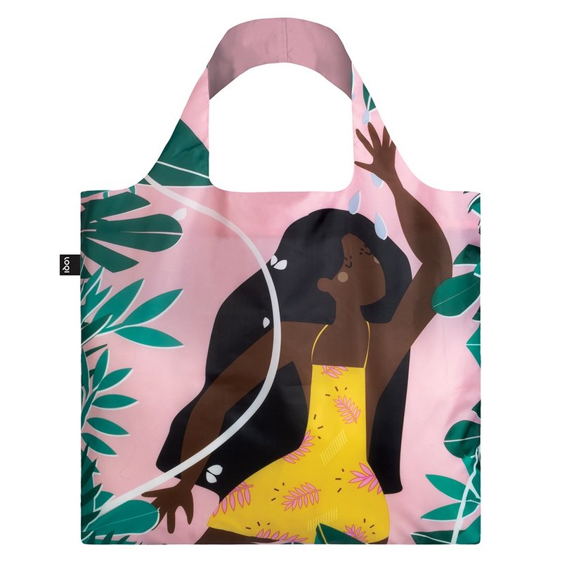 LOQI 购物袋 -丛林女孩 CWJF - 侧背包/斜挎包 - 塑料 粉红色