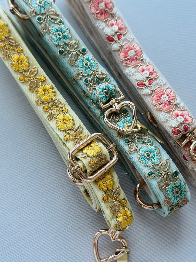 印度刺绣手机带/电话绳 - 可作斜背包肩带用 - 手机配件 - 绣线 多色