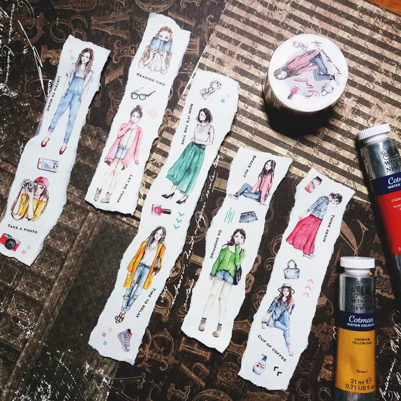 Girl纸胶带(2.5cm) - 纸胶带 - 纸 