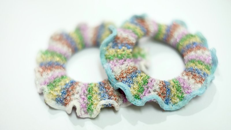 甜甜圈 珍珠贝壳 蓝贝壳＆白贝壳 2个一组 - 发饰 - 其他材质 白色