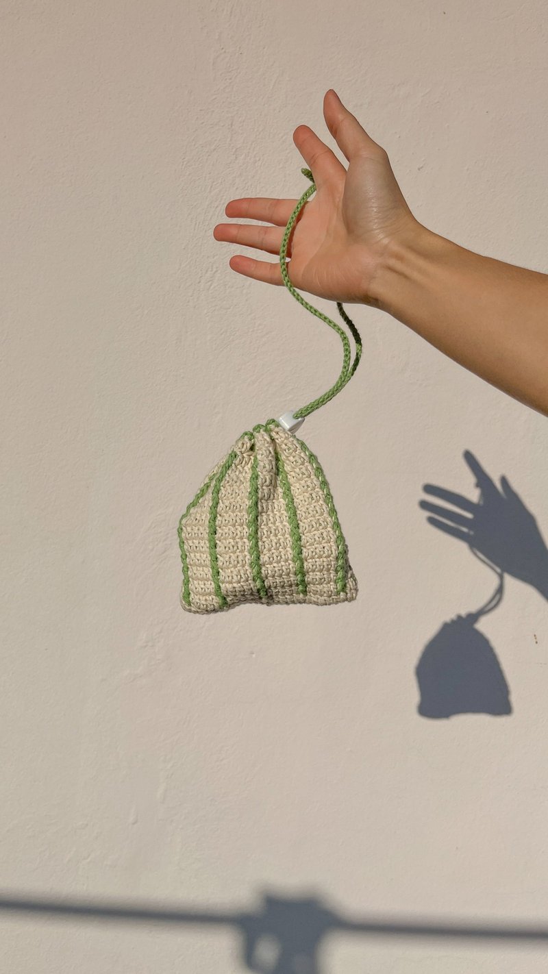 迷你爱心束口袋，收纳小物的好帮手 - 束口袋双肩包 - 棉．麻 多色