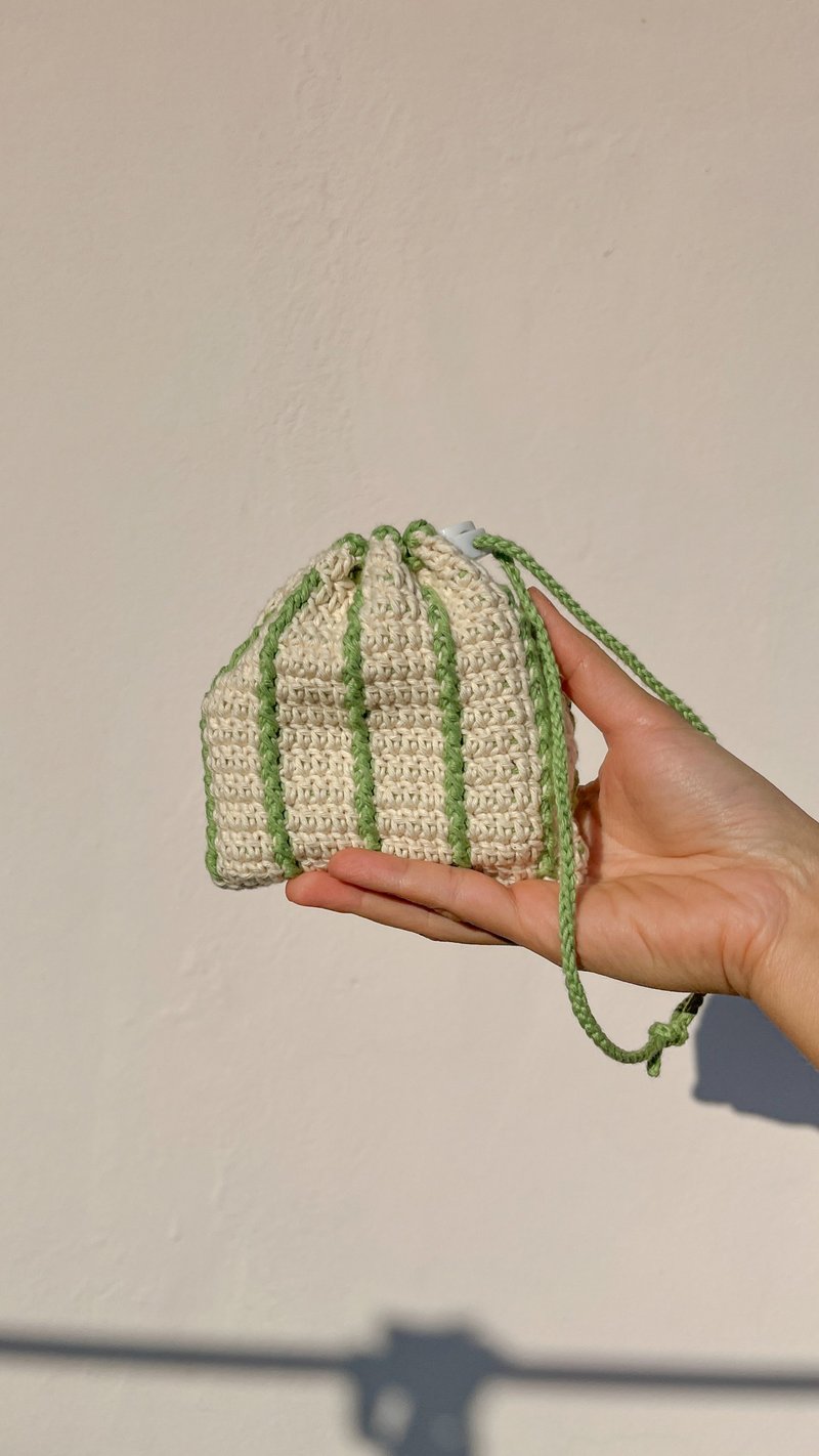 迷你爱心束口袋，收纳小物的好帮手 - 束口袋双肩包 - 棉．麻 多色