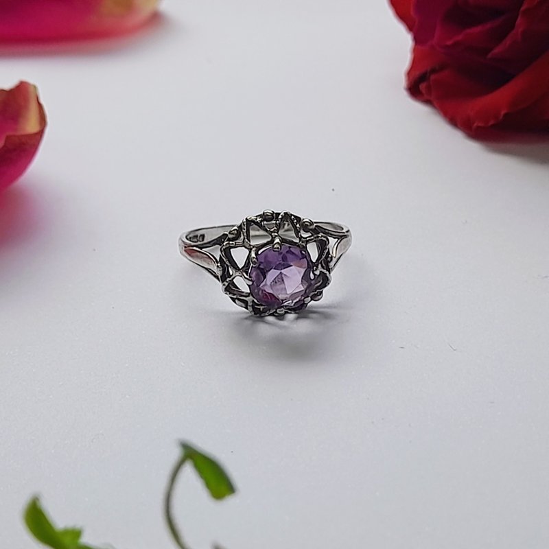 1979年 英国伯明罕 紫水晶银戒 为你增进智慧人缘 - 戒指 - 水晶 紫色