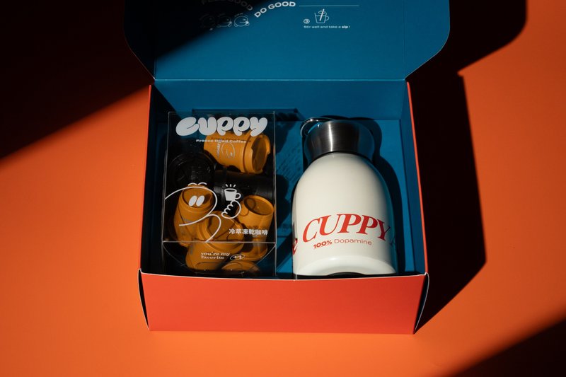 礼盒/艺伎+耶加雪菲共12入 (严选组) + 保温瓶赠联名贴纸 - 咖啡 - 浓缩/萃取物 橘色