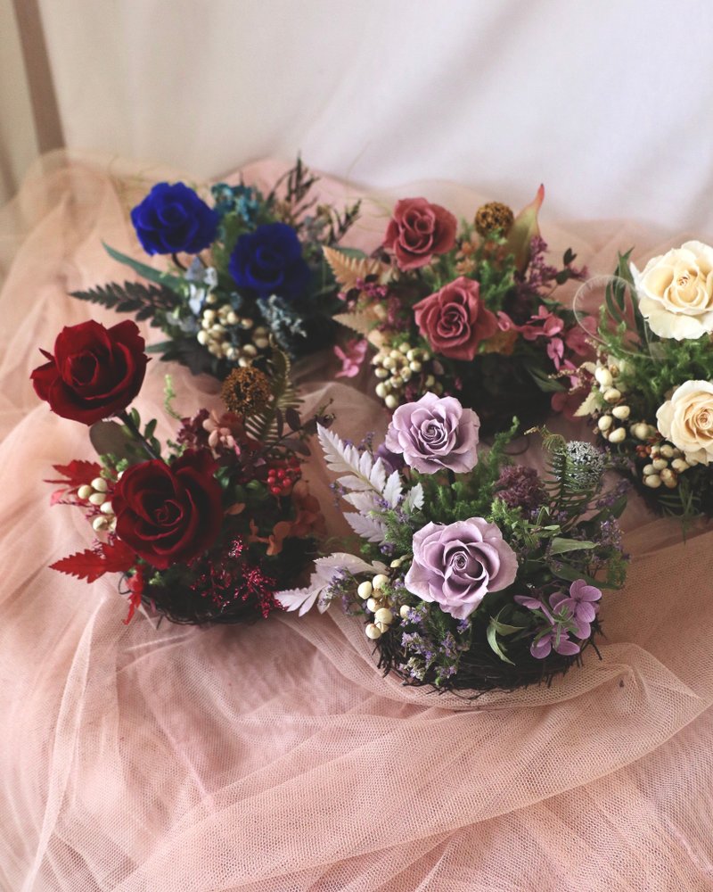 永生干燥花暖心鸟巢 情人节礼物 温馨 质感 独家设计 - 干燥花/捧花 - 植物．花 