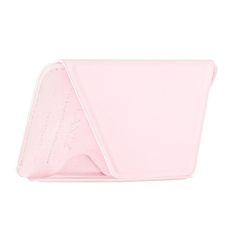 Riche MagSafe 樱花粉 有钱支架磁吸卡包 小牛皮感 手机支架 - 手机座/防尘塞 - 人造皮革 粉红色