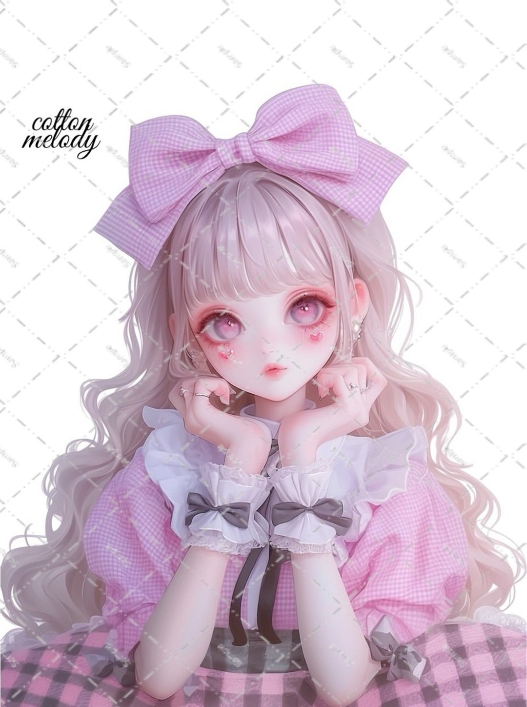 original sticker no.2371 人物贴纸 原创贴纸 原创人物贴纸 装饰贴纸 cotton melody - 贴纸 - 纸 
