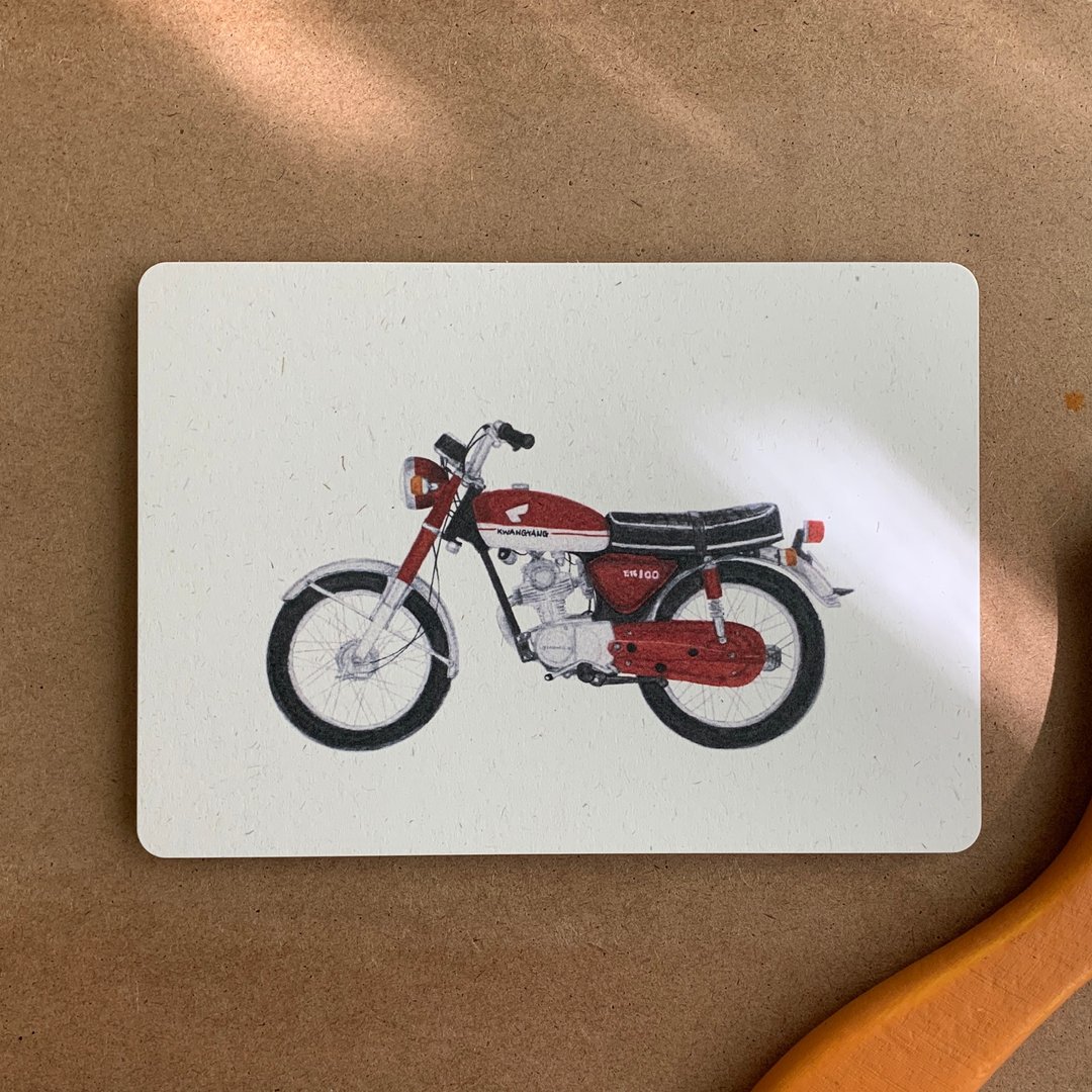 老车明信片NO.2 爸爸的浪漫 CB100 - 卡片/明信片 - 纸 