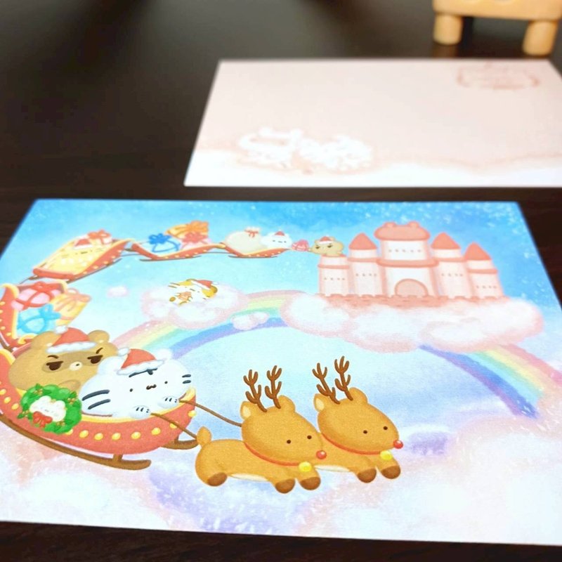 缤纷雪橇 - 圣诞明信片 - 系列8 - 卡片/明信片 - 纸 多色