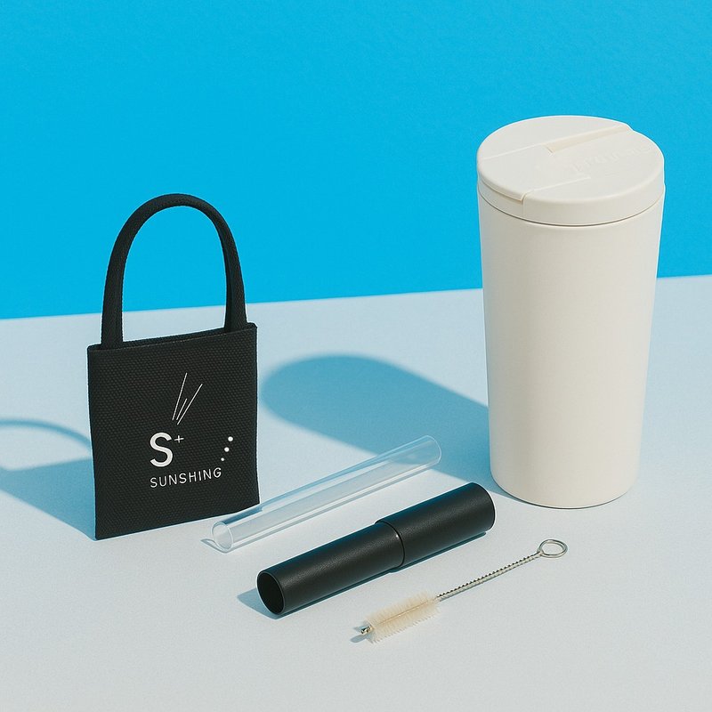 S+ PURE 保温纯粹杯 750ml | 纯黑提袋 | 银离子吸管 - 其他杯子 - 环保材料 多色
